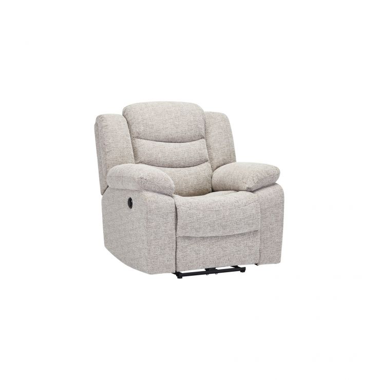 Grayson Electric Recliner Armchair Silver Fabric